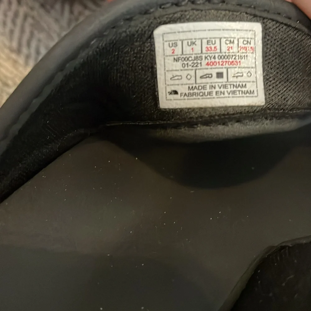 The North Face flip flops size 2